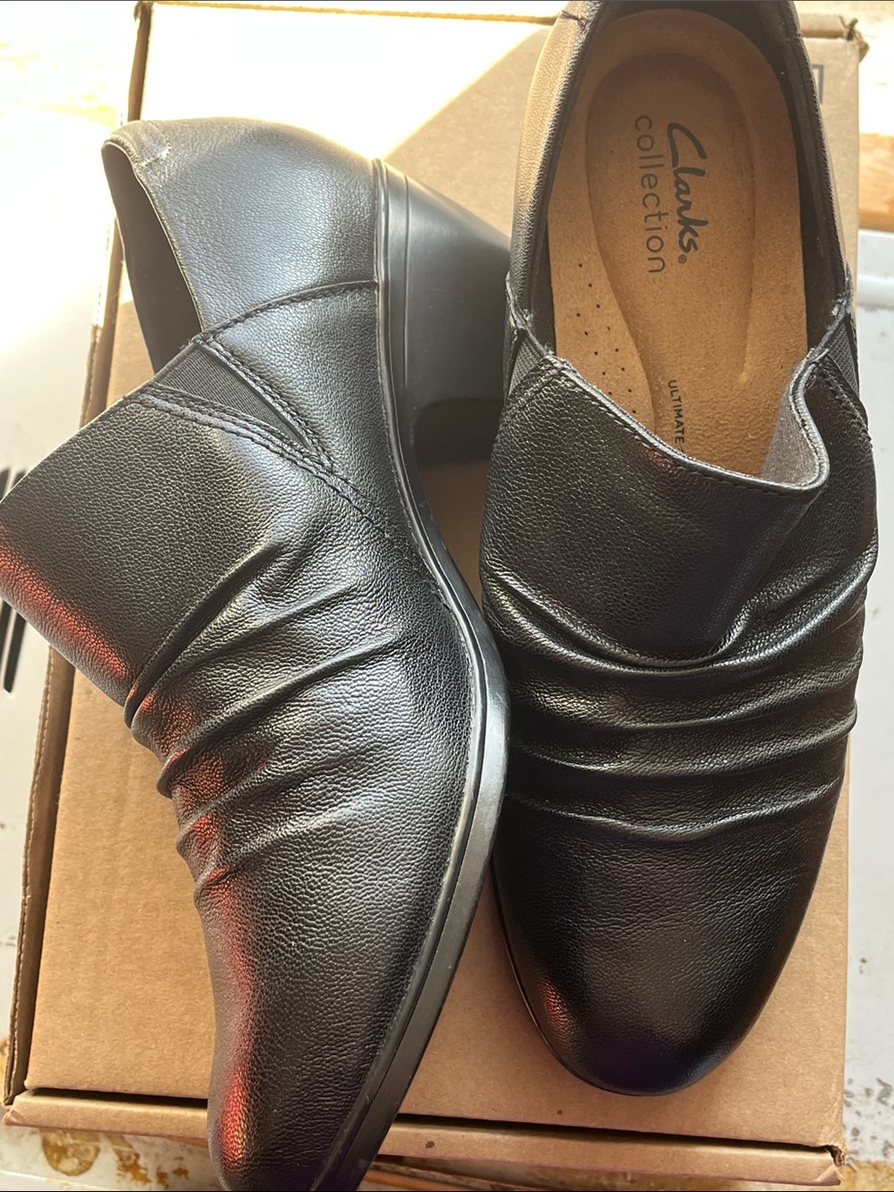 Women's Black Slip-On Comfort Shoes